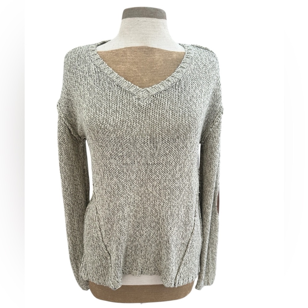 Retrod Marled Knit Vneck Sweater L